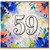 59th Birthday Card, Floral Watercolor Number 59 Card