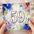 59th Birthday Card, Floral Watercolor Number 59 Card