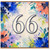 66th Birthday Card, Colourful Floral Paint Splash Design