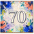 70th Birthday Card, Floral Watercolor Design