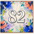 82nd Birthday Card, Watercolour Floral Design