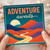 Adventure Awaits Greeting Card - Inspirational Congratulations Card for Graduation, New Job, Leaving or Bon Voyage - Colourful Landscape Design - Blank Inside