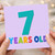 7th Birthday Card, 7 Years Old Birthday Card