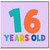 16th Birthday Card, 16 Years Old Card