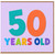 50th Birthday Card, Colourful 50 Years Old Greeting Card