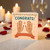 Congrats Henna Hands Congratulations Card - Elegant Floral Mehndi Design, Celebration Greeting Card - Blank Inside - For Graduation, New Job, Engagement or Any Achievement