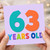 63rd Birthday Card, 63 Years Old Card