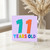 11th Birthday Card, 11 Years Old Card, Colourful Number 11 Greeting Card