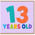 13th Birthday Card, 13 Years Old Card