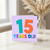 15th Birthday Card, 15 Years Old Colourful Bold Number Card