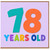 78th Birthday Card, Colourful Years Old Typography Card