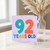 92nd Birthday Card, 92 Years Old Card, Colourful Age Birthday Card