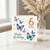 6th Birthday Card, Butterfly Design, Happy 6 Today Birthday Card