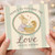 New Baby Congratulations Card for New Parents - Here's to You and the Love You've Grown - Cute Bunny and Cradle Illustration