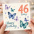 46th Birthday Card, Happy Birthday Butterflies Card for Her