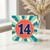 14th Birthday Card, Retro Number 14 Birthday Greeting Card