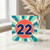 22nd Birthday Card, Retro Style Number 22 Greeting Card