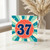 37th Birthday Card, Retro Starburst Number 37 Card