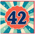 42nd Birthday Card, Retro Style 42 Birthday Card