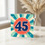 45th Birthday Card, Retro Sunburst Number 45 Card
