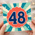 48th Birthday Card, Retro 48 Birthday Card