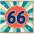 66th Birthday Card, Retro Starburst Number 66 Card