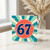 67th Birthday Card, Retro Number 67 Birthday Card