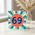 69th Birthday Card, Retro Number 69 Birthday Card