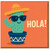 Hola Cactus Greeting Card - Cute Cactus in Sombrero and Sunglasses - Blank Inside - Fun Thinking of You/Any Occasion Card for Friends, Family or Colleagues