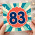83rd Birthday Card, Retro Number 83 Birthday Card