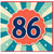 86th Birthday Card, Retro Number 86 Celebration Card