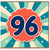 96th Birthday Card, Retro Number 96 Celebration Card