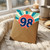 98th Birthday Card, Retro Number 98 Birthday Card