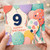 9th Birthday Card, Colourful Balloon Design Happy Birthday Card