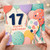 17th Birthday Card, Colourful Balloon Happy Birthday Card