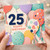 25th Birthday Card, Happy Birthday Balloons Card