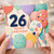 26th Birthday Card, Happy Birthday Balloon Design Card