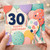 30th Birthday Card, Happy Birthday Balloon Design