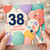 38th Birthday Card, Happy Birthday Balloon Design