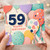 59th Birthday Card, Happy Birthday Balloon Design
