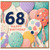 68th Birthday Card, Colourful Balloon Happy Birthday Card