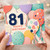 81st Birthday Card, Happy Birthday Balloon Design