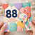 88th Birthday Card, Happy Birthday Balloons Greeting Card