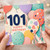 101st Birthday Card, Happy Birthday Balloon Design
