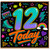 12th Birthday Card, 12 Today Party Card