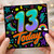 13th Birthday Card, Today Neon Retro Teen Birthday Card