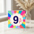 9th Birthday Card, 9 to Go Rainbow Celebration Card
