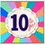10th Birthday Card, 10 to go! Colourful Rainbow Design