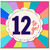 12th Birthday Card, 12 to Go Rainbow Burst Card