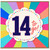 14th Birthday Card, To Go! Rainbow Burst Design